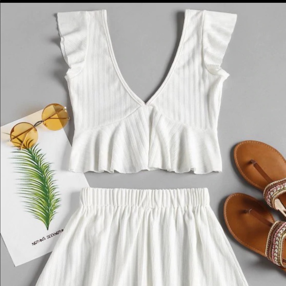 Zaful Ruffle Peplum Top